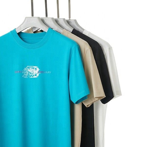 O-Neck Custom 남성 티셔츠 유기 면 재료 바늘 탐지 포함