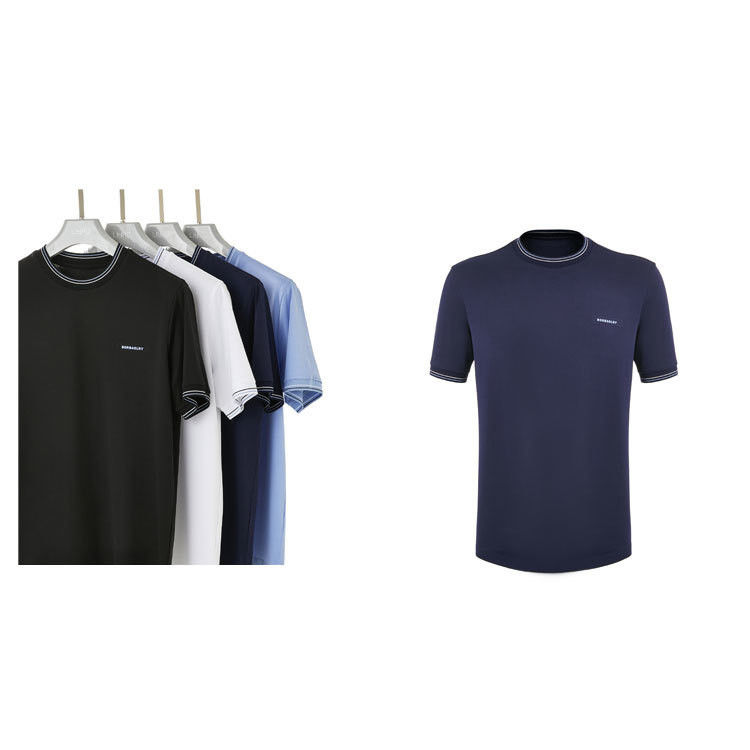 남자용 크루 둥글 칼라 티셔츠 230gsm 중량 면과 직물