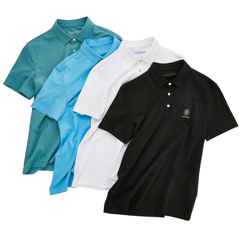 부드러운 솜 엠보스 폴로 티셔츠 주문형 검은색 흰색 디자인 천 무게 170-210g