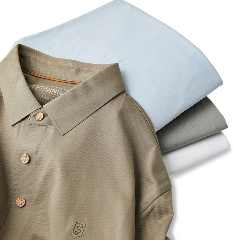 100% 면공 평면 장袖 남성 폴로 티셔츠 사용자 지정 로고 및 버튼 폐쇄