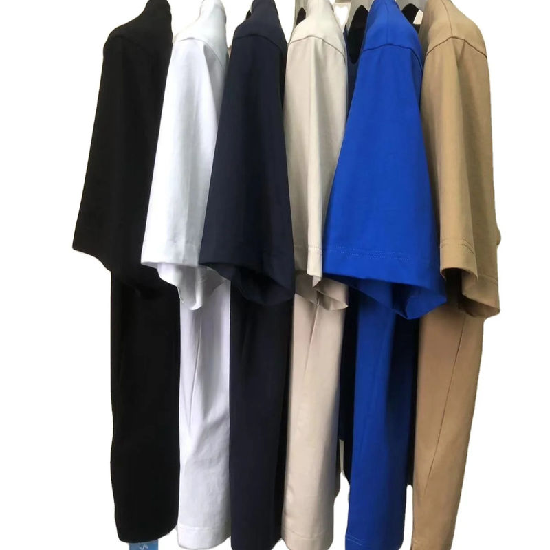 주름 방지 평면 과대 크기의 둥근 목 티셔츠 100% 면 표준 맞춤형 LOGO 64168Y7068