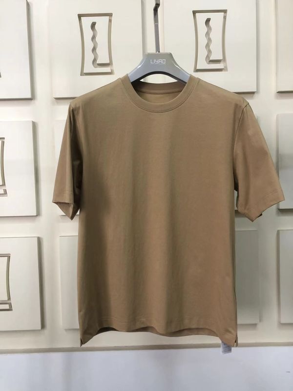 주름 방지 평면 과대 크기의 둥근 목 티셔츠 100% 면 표준 맞춤형 LOGO 64168Y7068