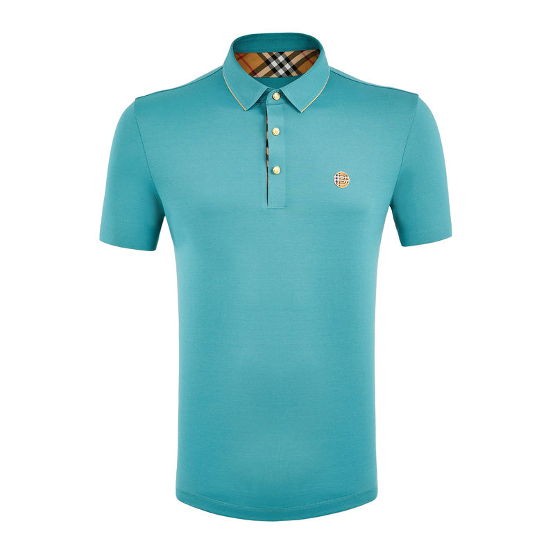 Black Polo Custom Logo Printing 및 호흡이 가능한 천으로 된 남성 단袖 셔츠