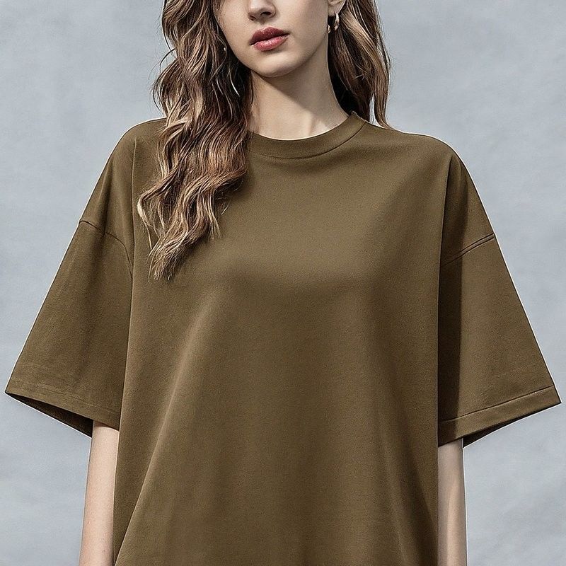 일반 여자용 크기가 큰 티셔츠 피부 친화적 200gm S-6XL O-Neck 목걸이