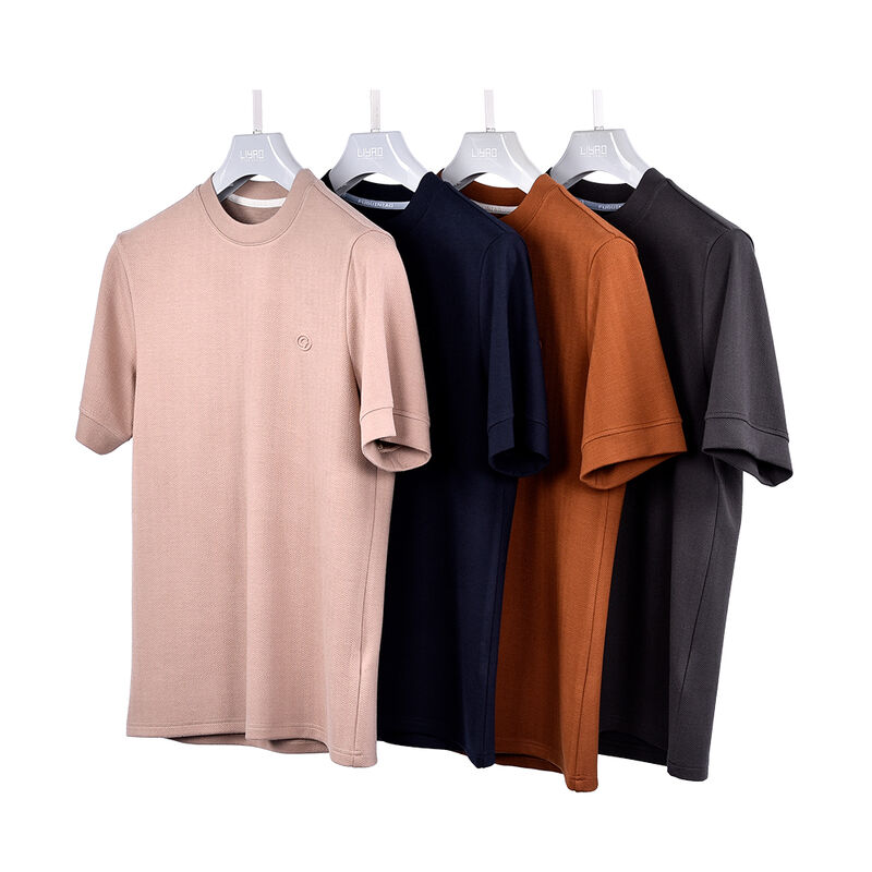 소매 맞춤 로고 레이블 디자인 빠른 건조 호흡성 비화 방지 평면 티셔츠 고품질 남성 모의 목 빈