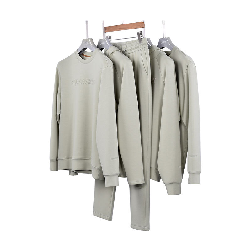 2024년 신상 기분 좋은 맞춤 로고 패션 후드티 그레이 오버사이즈 헤비 후드티 남성 세트 슈트