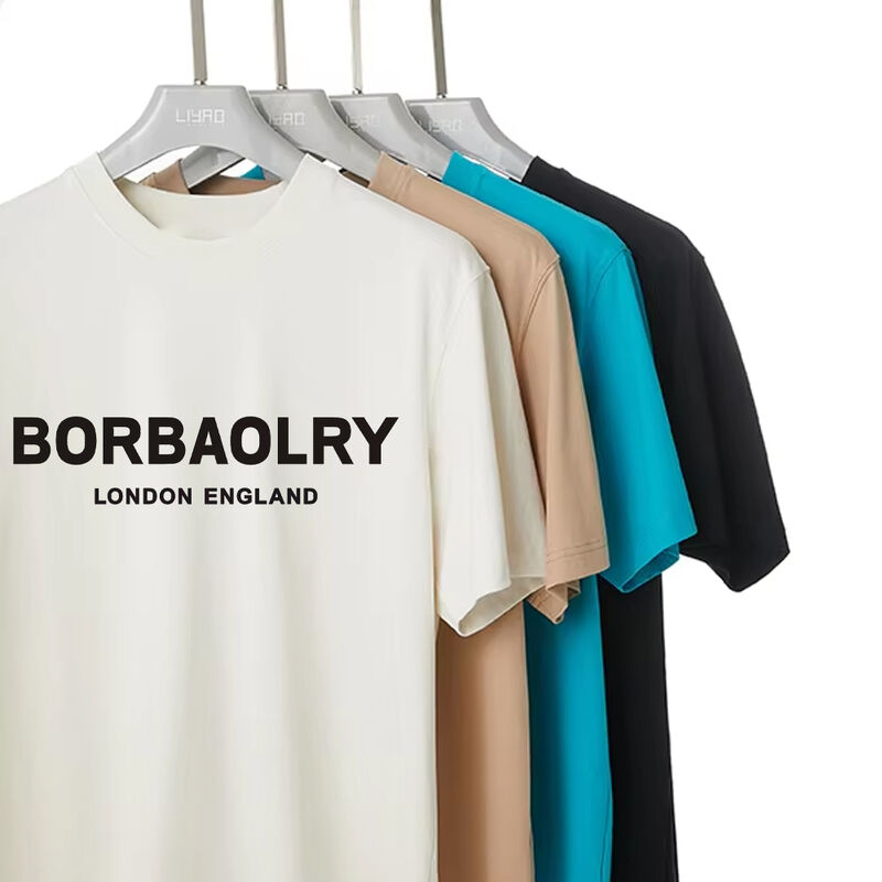 도매 맞춤 170-210그램 고탄성 고품질 로고 포함 남성 티셔츠