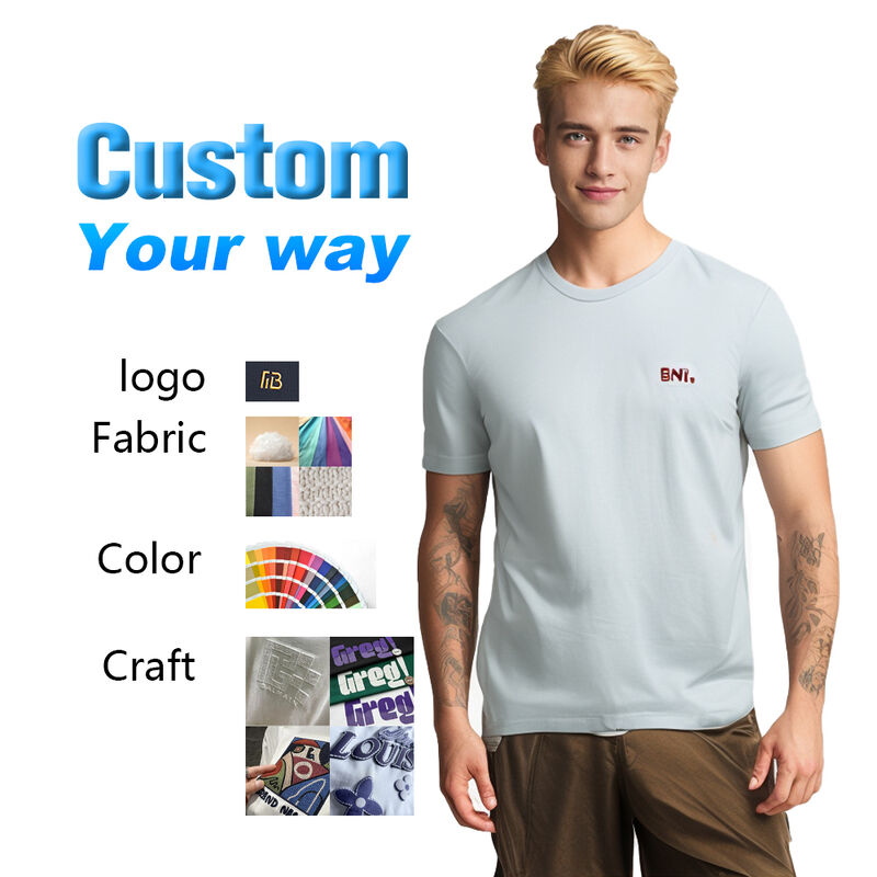 고품질 여름 남성 크루넥 루즈핏 스포츠 티셔츠 야외 러닝 통기성 면 상의 의류