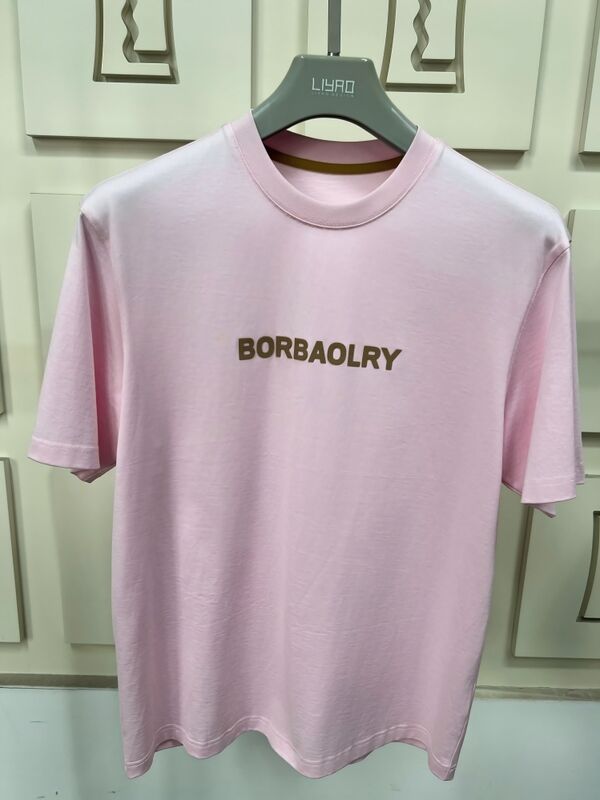 DTG 기술로 맞춤 로고를 인쇄한 남성용 고품질 레귤러 핏 반팔 티셔츠