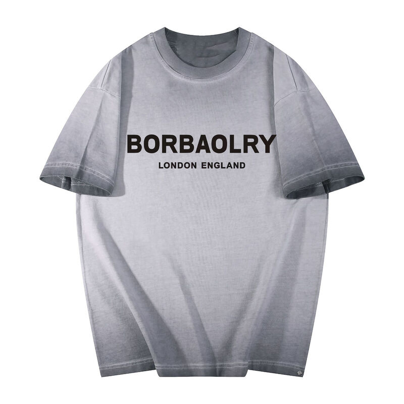 핫 커스텀 남성 티셔츠 워싱 투 올드 스타일 라지 사이즈 셔츠 커스텀 로고 프린팅 패션 캐주얼 반팔 셔츠