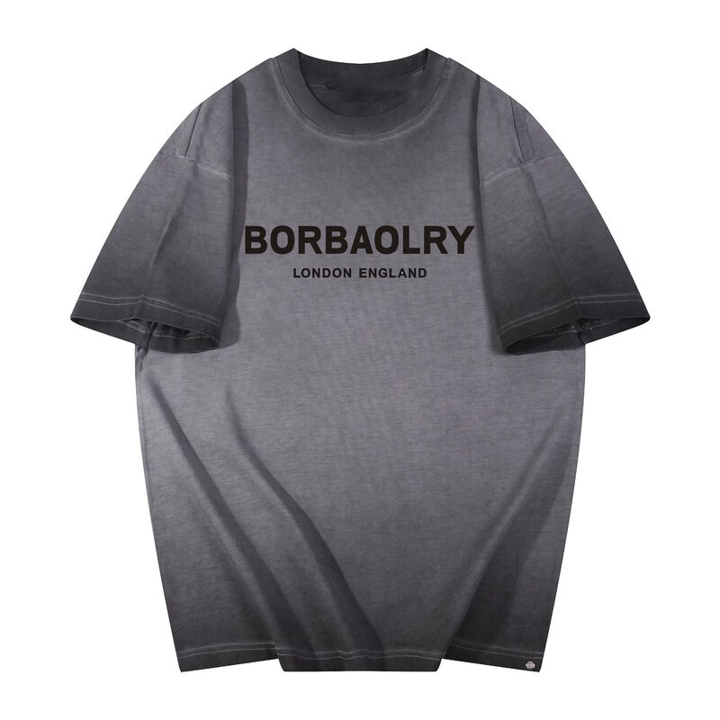 핫 커스텀 남성 티셔츠 워싱 투 올드 스타일 라지 사이즈 셔츠 커스텀 로고 프린팅 패션 캐주얼 반팔 셔츠