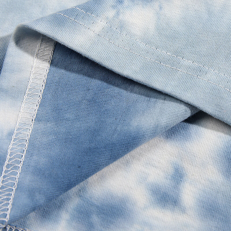 신상 남성 고품질 INS O넥 티셔츠 오버사이즈 코튼 타이 다이 커스텀 헤비웨이트 스트릿웨어