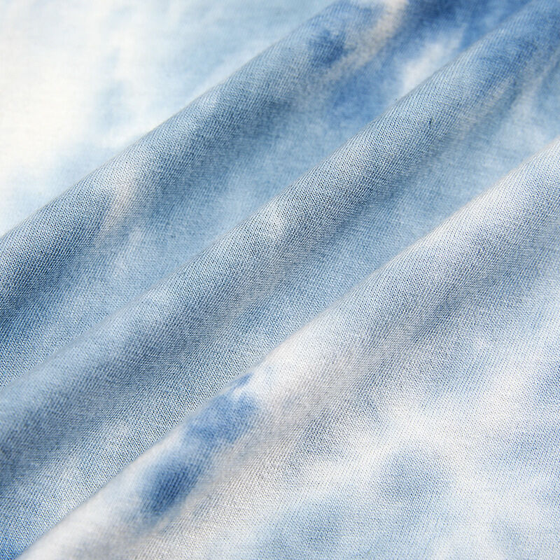 신상 남성 고품질 INS O넥 티셔츠 오버사이즈 코튼 타이 다이 커스텀 헤비웨이트 스트릿웨어