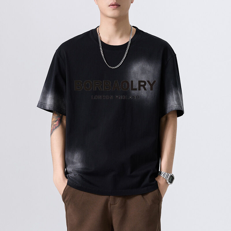 대형 유니섹스 면화 티셔츠 280gms 빈티지 산화 세탁 주문형 Dtg 인쇄 남성용 중형 스트리트웨어 티셔츠