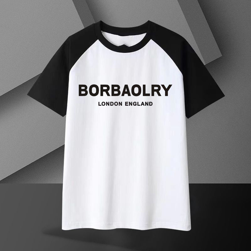 남성용 중공 면화 티셔츠 220g 호흡이 쉬는 크기가 큰 짧은袖 튼튼한 무늬 캐주얼 긴 길이 짜인 천