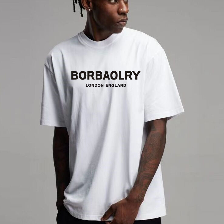 220 GSM 면 티셔츠 고품질 드롭 숄더 오버사이즈 티셔츠 남성용 도매 맞춤 티셔츠