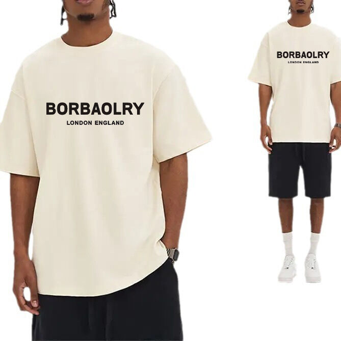 220 GSM 면 티셔츠 고품질 드롭 숄더 오버사이즈 티셔츠 남성용 도매 맞춤 티셔츠