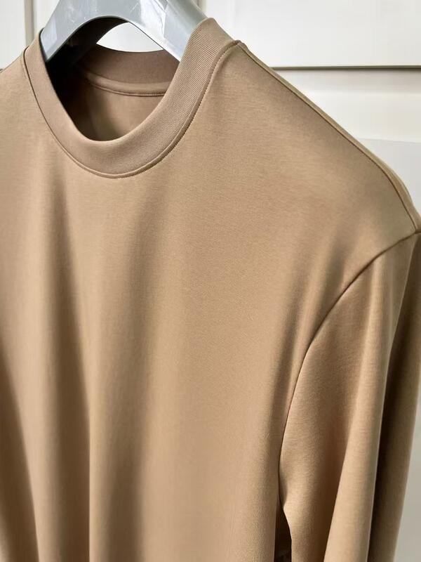 남자의 단색 면공 승무원 목조 짧은 - 장갑 면공 티셔츠 공장 ODM 남자의 짧은 장갑 티셔츠