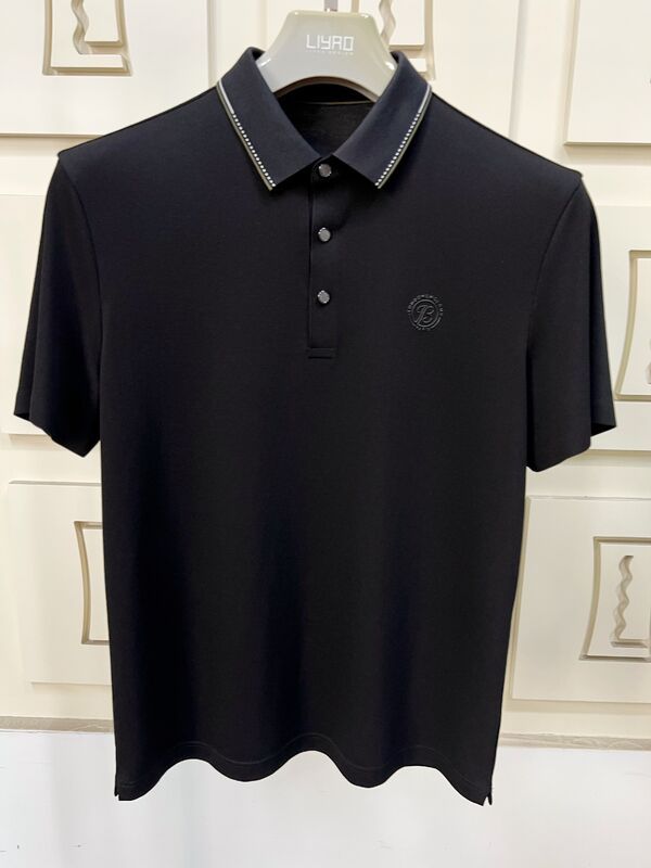 럭셔리 남성 폴로 셔츠 | 대비되는 칼라의 미니멀 디자인, 고급 마감 남성 티셔츠 전문 티셔츠 공장