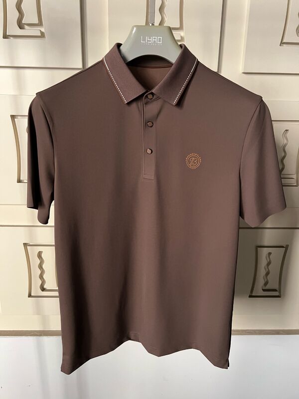 럭셔리 남성 폴로 셔츠 | 대비되는 칼라의 미니멀 디자인, 고급 마감 남성 티셔츠 전문 티셔츠 공장