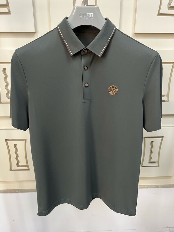 럭셔리 남성 폴로 셔츠 | 대비되는 칼라의 미니멀 디자인, 고급 마감 남성 티셔츠 전문 티셔츠 공장