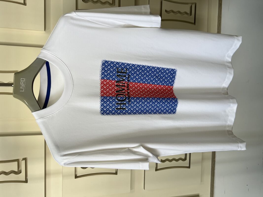 승무원 목 embroidered 티셔츠 3D 글자 & 패턴 디자인 고급 둥근 목 남성 티셔츠 셔츠 제조