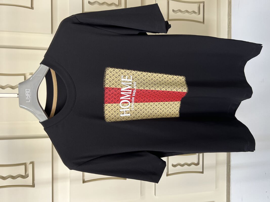 승무원 목 embroidered 티셔츠 3D 글자 & 패턴 디자인 고급 둥근 목 남성 티셔츠 셔츠 제조