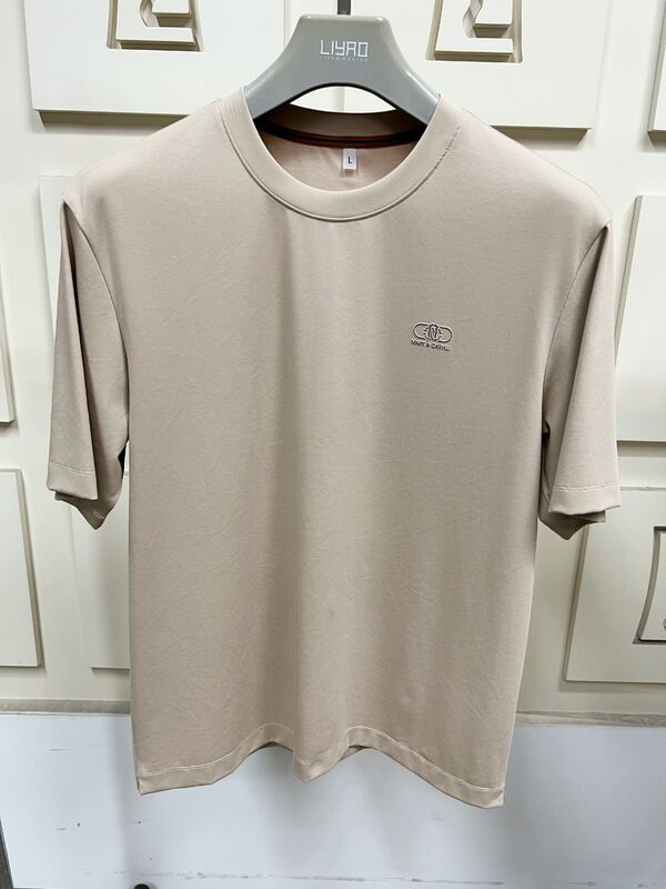 남성용 미니멀 프린팅 반팔 티셔츠, 솔리드 컬러 기본 티셔츠 남성 티셔츠