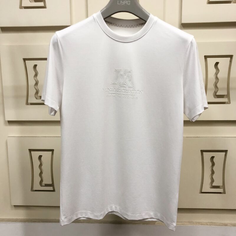 남성용 프리미엄 유기농 면 티셔츠, 엠보싱 로고, 부드럽고 통기성 좋은 원단, 캐주얼 & 비즈니스 웨어 남성 티셔츠