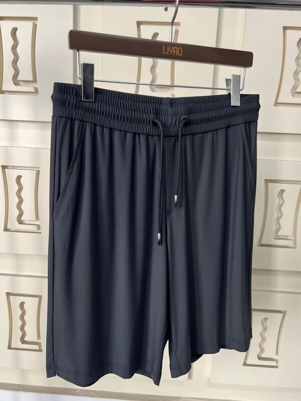 남성용 고품질 피트니스 러닝 쇼츠 통기성 속건성 소재 무릎 길이 여름 뒷주머니 포켓 심플 디자인