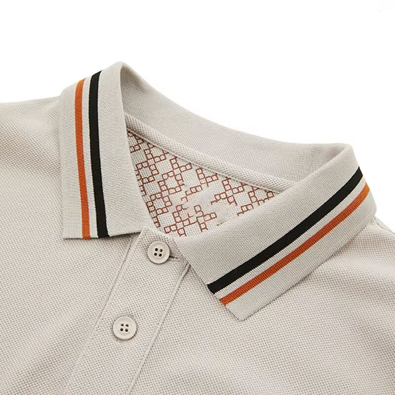 사용자 지정 로고 크기 직물 빠른 건조한 줄무늬 짧은袖 폴로 티셔츠 남성용 최신 디자인 인쇄