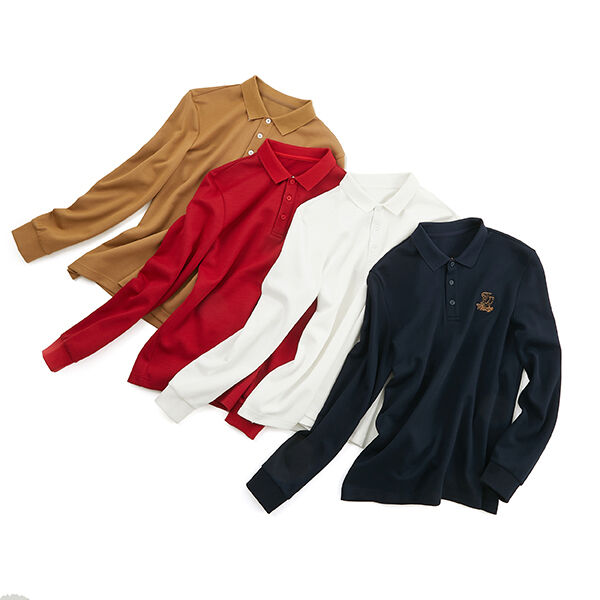 높은 탄력성 피부 친화적 패션 평면 면도 장袖 의류 티셔츠 남성 의류 폴로 티셔츠 고품질