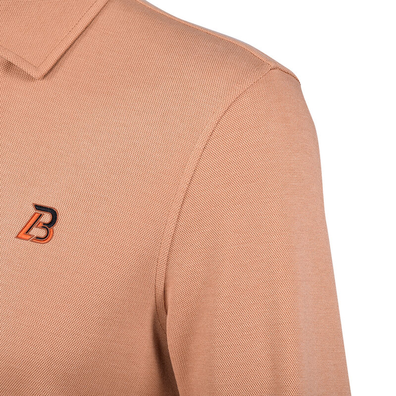 맞춤형 안티 필링 고탄성 캐주얼 일상 100% 면 플레인 긴팔 티셔츠 남성용 집업 폴로 티셔츠