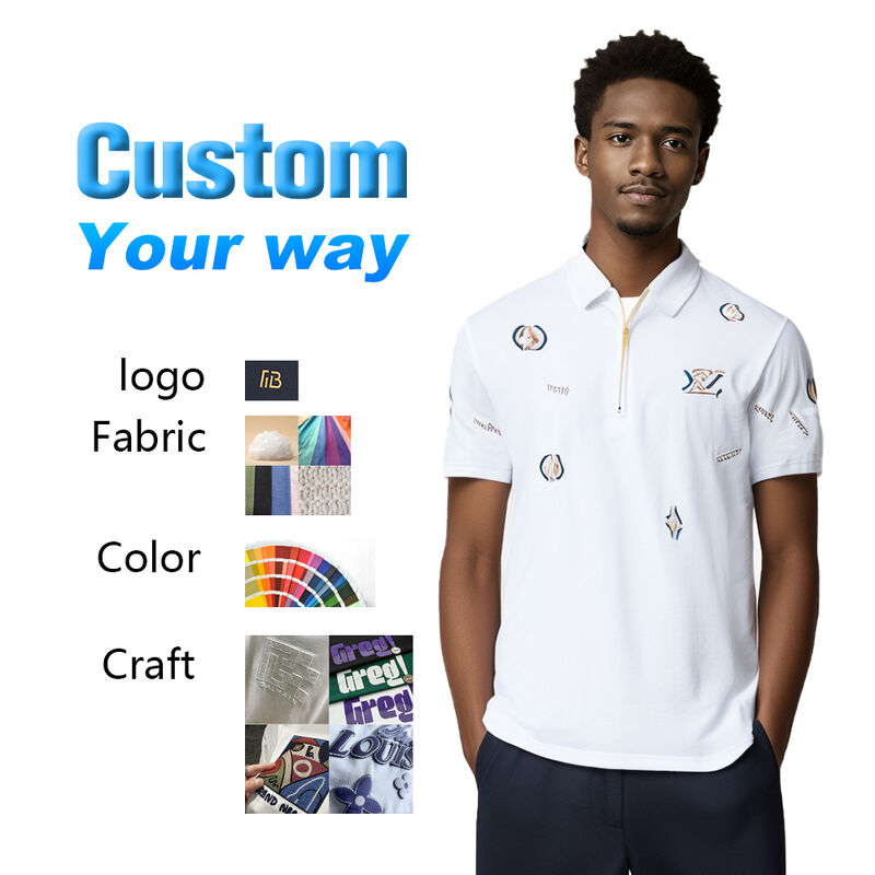 제조업체 트렌디 남성 캐주얼 솔리드 우븐 패브릭 반팔 코트 자수 라펠 만능 젊음 베이스 안티필링