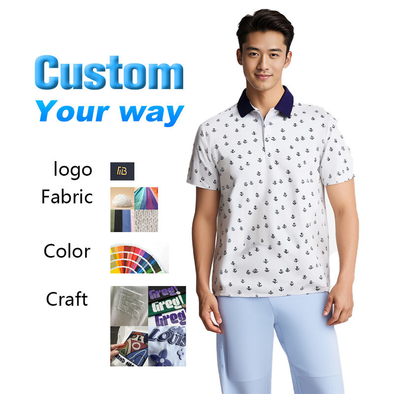 남성 및 여성용 개인화 및 인쇄 된 골프 폴로 비즈니스용 캐주얼 웨어 및 스포츠 팀 남성 티셔츠 폴로