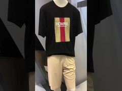 230 Gsm Cotton T-Shirts For Man Short Sleeve O Neck Knitted Crew Collar